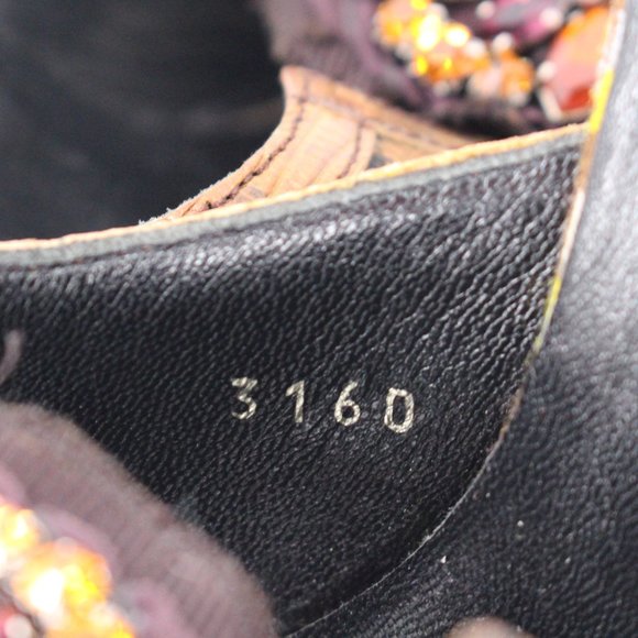 NWT Prada Crystal Embellished Plaid Alligator Heel - Picture 7 of 10